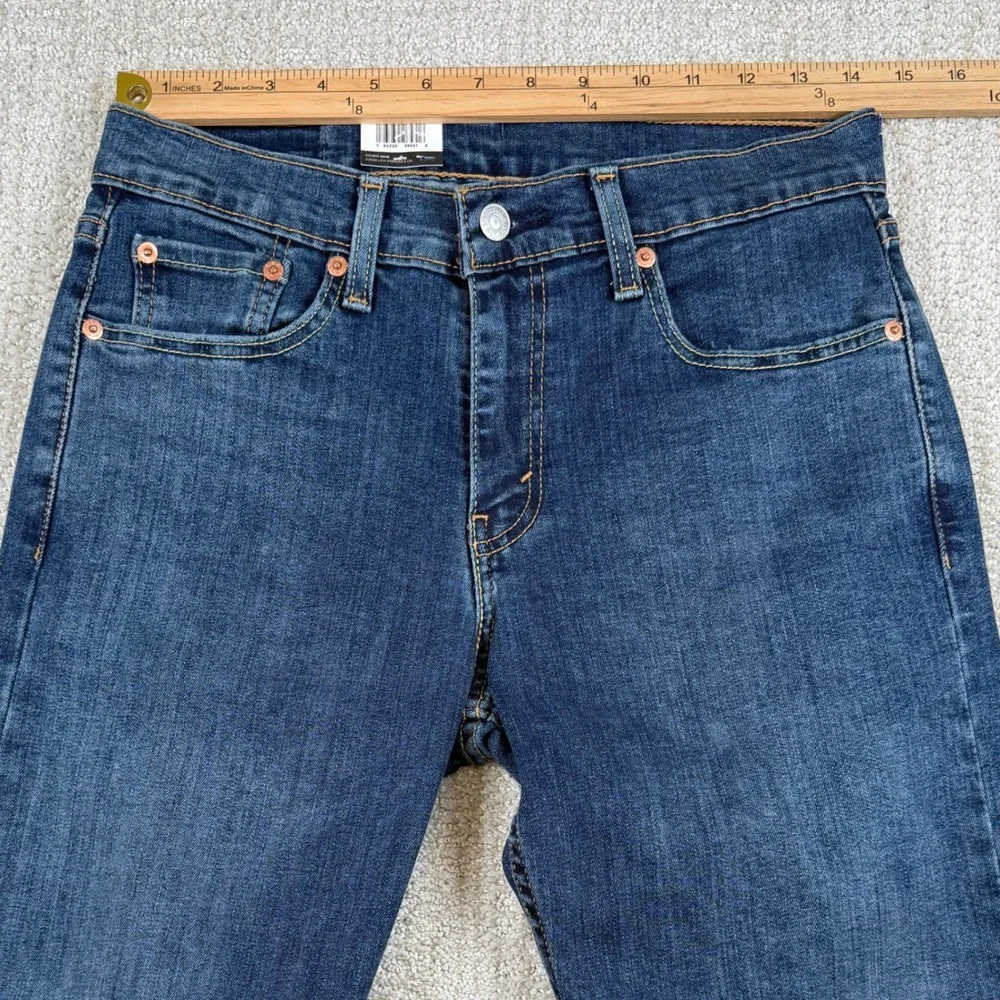 NEW Levi's Flex 502 Mens 28x32 Taper Stretch Dark Denim Blue Jeans